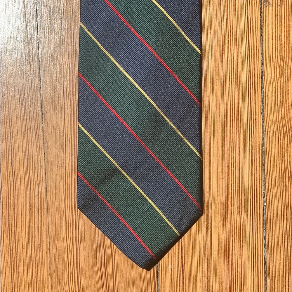 Brooks Brothers Striped Tie in Navy and Green